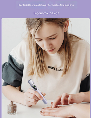 Professional Electric Nail File Kit | Portable USB-C Rechargeable Manicure Drill | 6 Speeds & 5 Heads | Purple