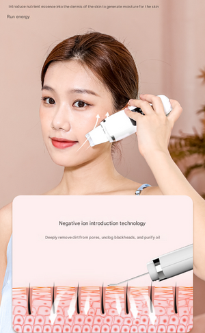Ultrasonic Skin Scrubber 4-in-1 | Professional Deep Pore Cleanser | Blackhead Remover & EMS Lifting Tool | White