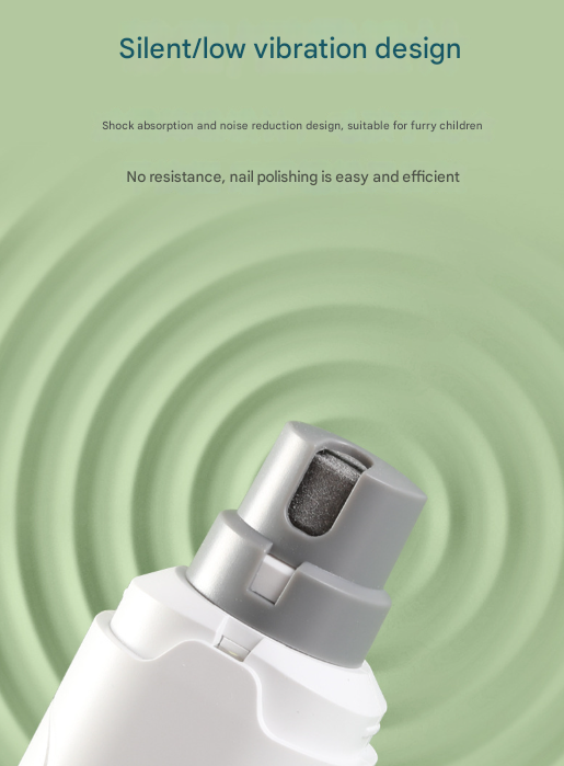 Pet Nail Grinder | Quiet Electric with LED Light | 2-Speed USB-C Rechargeable | White
