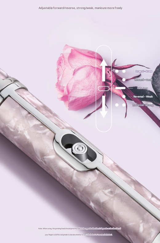 Cordless Electric Nail Drill Pen | Professional Rechargeable Manicure & Pedicure Kit | Pink
