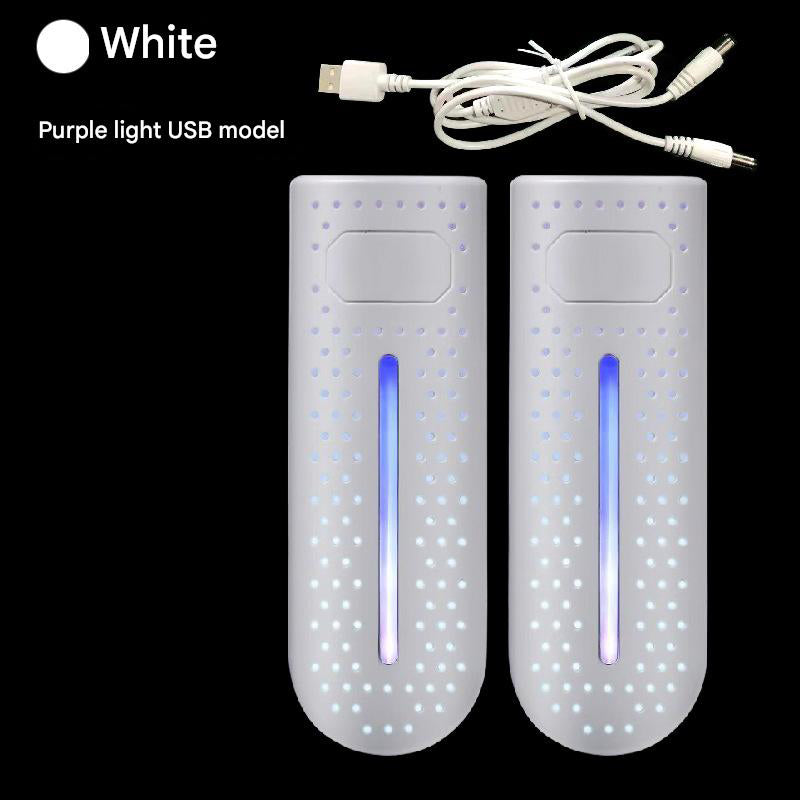 Portable USB Shoe Dryer & Deodoriser | Constant Temperature Electric Boot Warmer with UV Sanitiser | White
