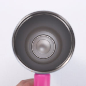 Macron Stainless Steel Tumbler 40oz | Pink | Handle & Straw | Large Capacity Car Travel Mug