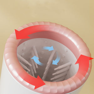 Portable Dog Paw Cleaner | Gentle Silicone Cup | Pet Foot Washer | Pink-White