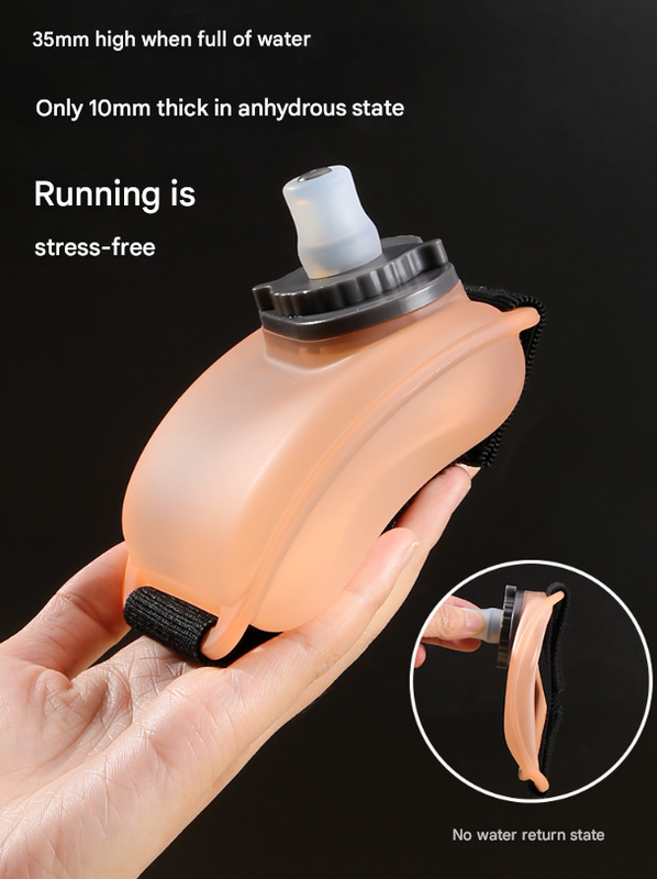 Wearable Hydration Flask 2PC | Ergonomic Hands-Free Wrist Water Bottle for Running & Sports | Black