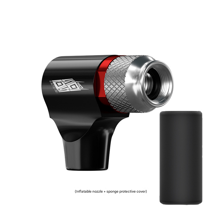 CO2 Bike Tire Inflator | Portable | Quick Inflation Nozzle | Road & Mountain Bikes | Black