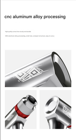 CO2 Bike Tire Inflator | Portable | Quick Inflation Nozzle | Road & Mountain Bikes | Red