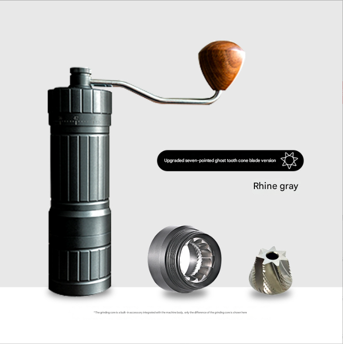Premium Manual Coffee Grinder | 7-Star | Grey | R60pro | Portable Bean Mill