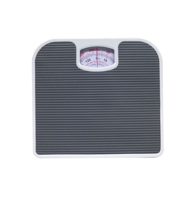 Mechanical Bathroom Scale | Classic Analog | Battery-Free | Non-Slip Platform | Dark Grey