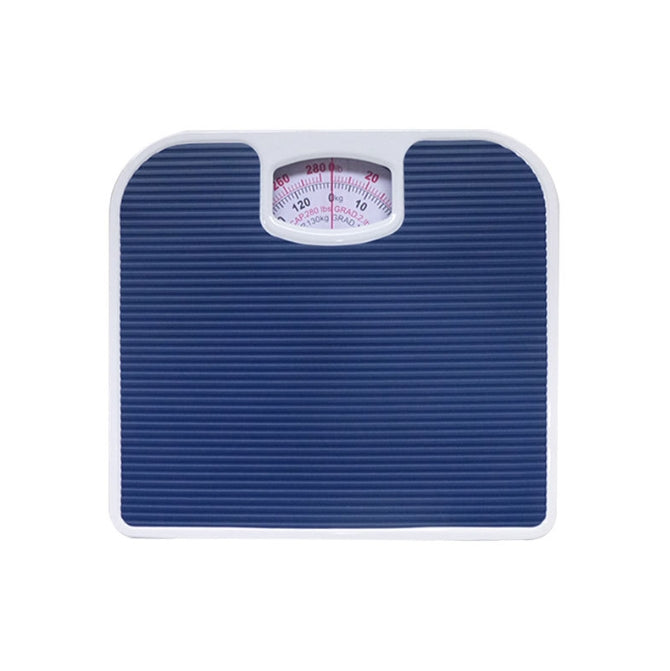 Mechanical Bathroom Scale | Classic Analog | Battery-Free | Non-Slip Platform | Blue