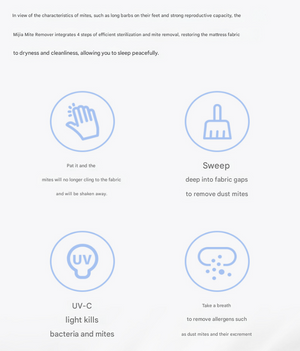 Cordless UV-C Dust Mite Vacuum | Lightweight Handheld Mattress & Upholstery Cleaner | 7.4V