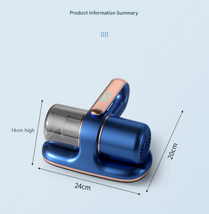Cordless UV-C Dust Mite Vacuum | Powerful 13000Pa Handheld Cleaner with HEPA Filtration | Grey