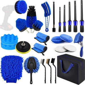 Ultimate Car Detailing Kit 27PC | Drill Brush & Polishing Pad Set | Interior, Wheels & Exterior
