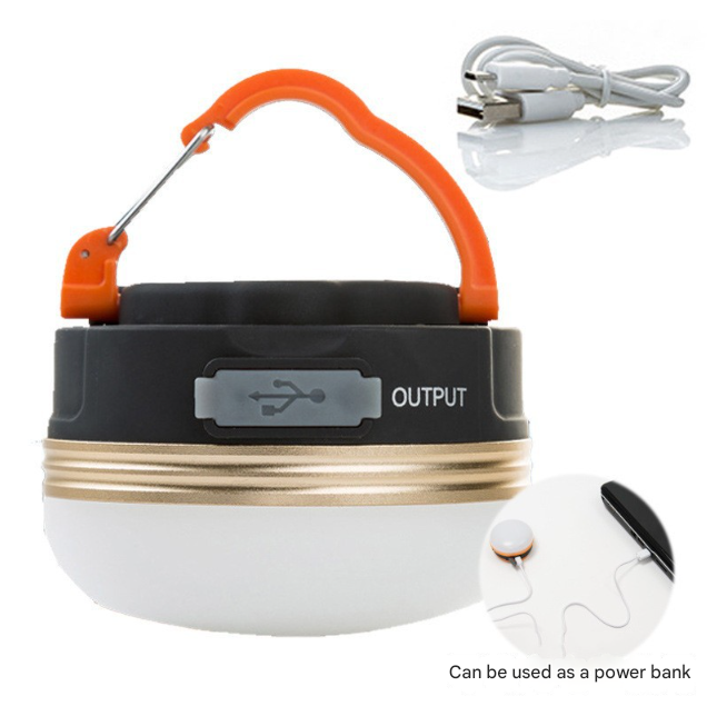 LED Camping Lantern | Compact Rechargeable | 300 Lumen, 3 Modes, Magnetic Base & Power Bank