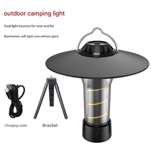LED Camping Lantern | Vintage Lighthouse Design | 5 Modes | Rechargeable with Tripod