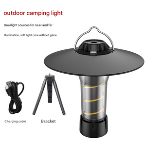 LED Camping Lantern | Vintage Lighthouse Design | 5 Modes | Rechargeable with Tripod