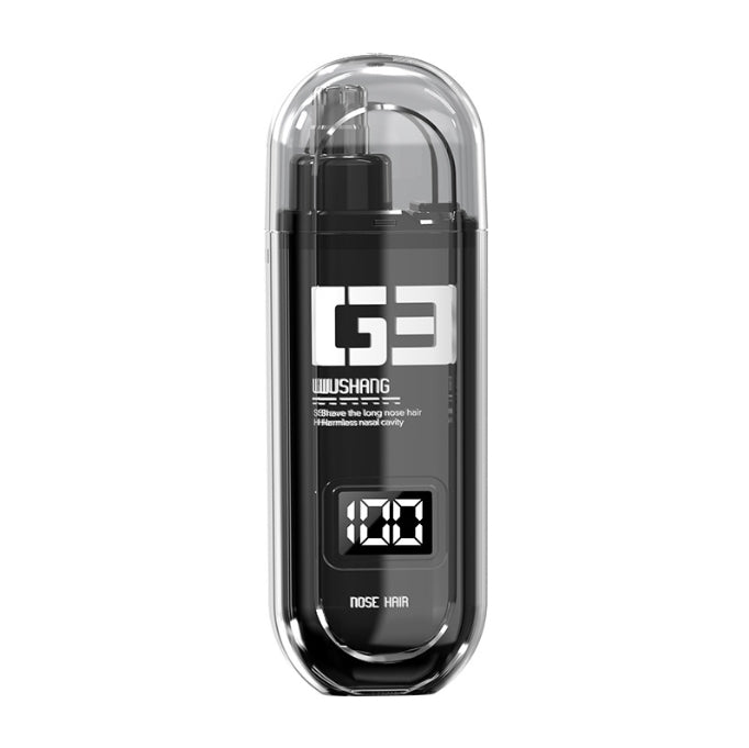 Electric Nose & Ear Hair Trimmer | Painless Grooming Tool | USB-C Rechargeable | LED Display | Black