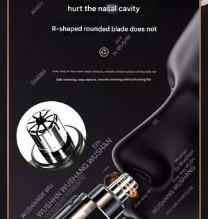 Electric Nose & Ear Hair Trimmer | Painless Grooming Tool | USB-C Rechargeable | LED Display | Black