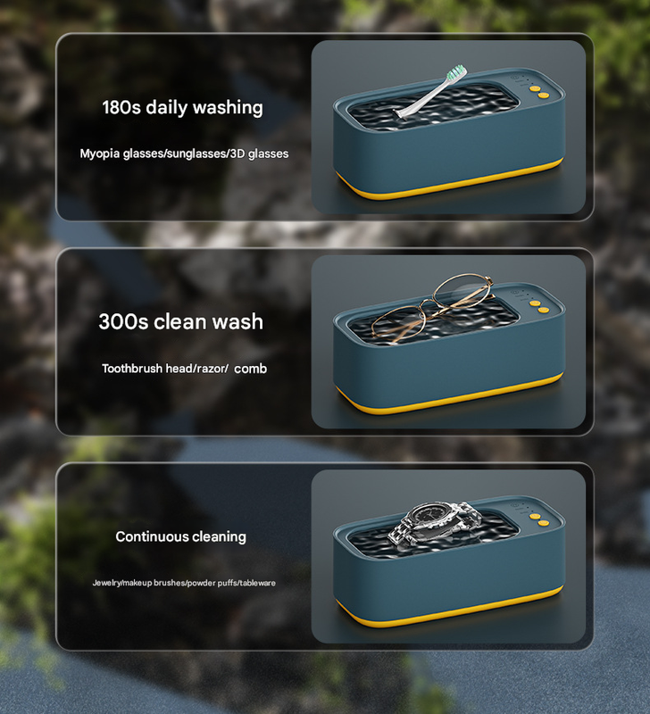 Portable Ultrasonic Cleaner | 45kHz Professional High-Frequency Cleaning Machine | Jewellery, Glasses & Makeup Brushes | Pink