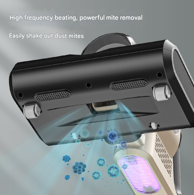 UV Sterilisation Vacuum Cleaner | High-Power Wireless Mite Removal | Deep Cleaning for Home | White