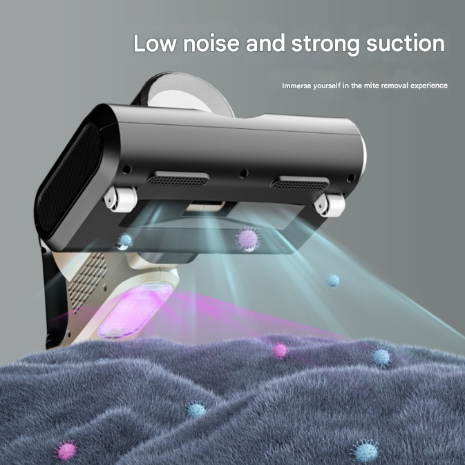 UV Sterilisation Vacuum Cleaner | High-Power Wireless Mite Removal | Deep Cleaning for Home | White