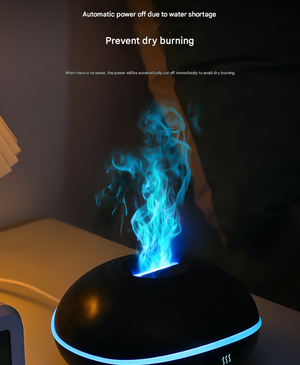 USB Aromatherapy Diffuser | Mini Flame Projection Humidifier | Portable for Home & Car | White