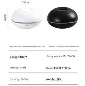 USB Aromatherapy Diffuser | Mini Flame Projection Humidifier | Portable for Home & Car | Crack Colour