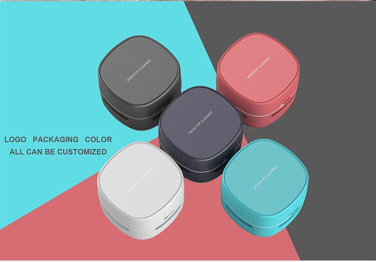 Mini Desktop Vacuum | Rechargeable Cordless | Desk, Keyboard, Crumb & Dust Cleaner | White