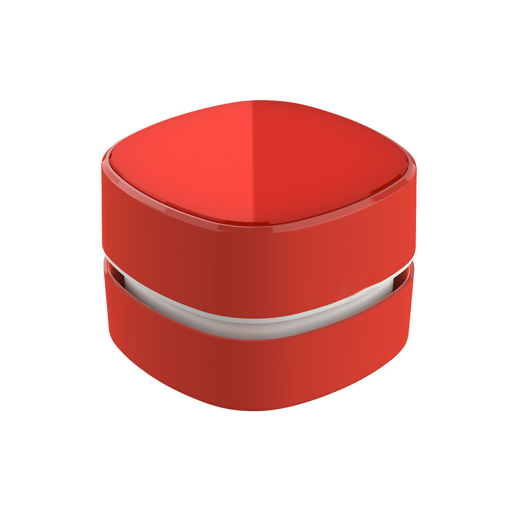 Mini Desktop Vacuum | Rechargeable Cordless | Desk, Keyboard, Crumb & Dust Cleaner | Red