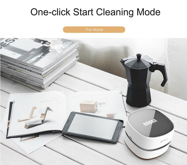 Mini Desktop Vacuum | Rechargeable Cordless | Desk, Keyboard, Crumb & Dust Cleaner | Green