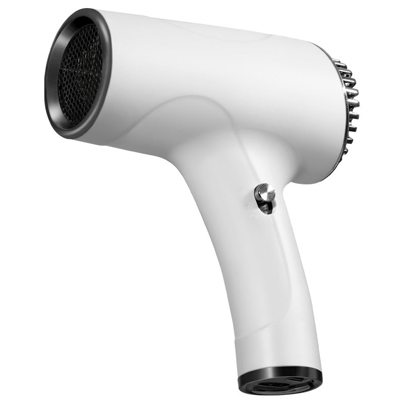Cordless Hair Dryer | Ultra-Lightweight Ionic | USB Rechargeable | Cool Air Mode | White Finish