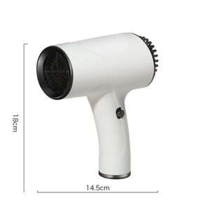 Cordless Hair Dryer | Ultra-Lightweight Ionic | USB Rechargeable | Cool Air Mode | White Finish