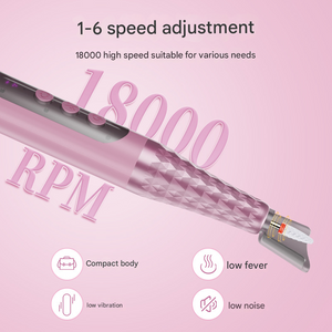 Professional Nail Drill Kit | Electric 6-Speed 18,000RPM | Rechargeable Manicure & Pedicure File | Grey