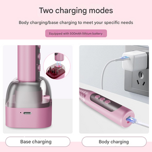 Professional Nail Drill Kit | Electric 6-Speed 18,000RPM | Rechargeable Manicure & Pedicure File | Grey