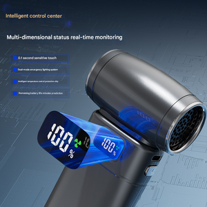 Turbo Fan & Air Duster | Portable High-Speed Brushless Motor 130,000 RPM | Rechargeable | Black Finish