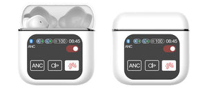 TWS Bluetooth Earbuds | 1.9" HD Touch Case | ANC & ENC Noise Reduction | White