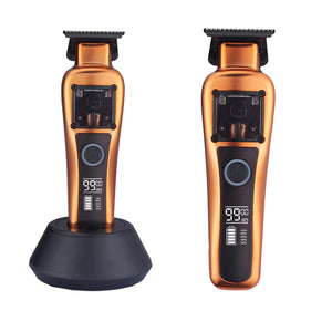 Cordless Hair Clipper | Professional Magnetic Motor 9900 RPM | 180 Min Runtime | LCD Display & Dual Charging | Gold