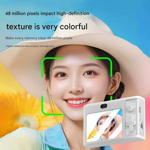 Kids Digital Camera 48MP | 1080P Vlogging | 8x Zoom | Filters & Games | White