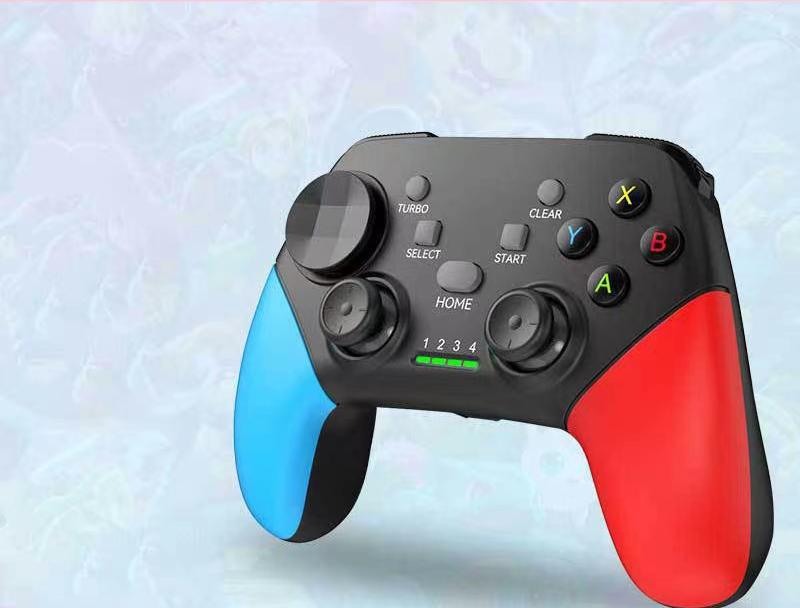 Wireless Gaming Controller | Multi-Platform with Dual Motor Vibration | Turbo & Phone Holder | Black, Red & Blue