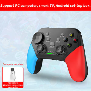Wireless Gaming Controller | Multi-Platform with Dual Motor Vibration | Turbo & Phone Holder | Black, Red & Blue + Receiver
