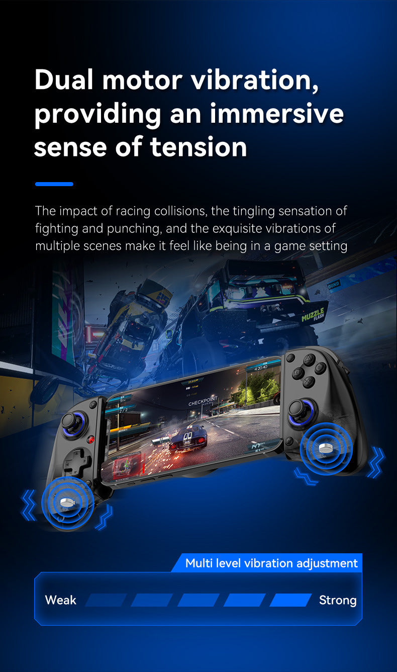 Telescopic Gaming Controller | Multi-Platform | Hall Triggers & 3D Joysticks | Macro Programming | White