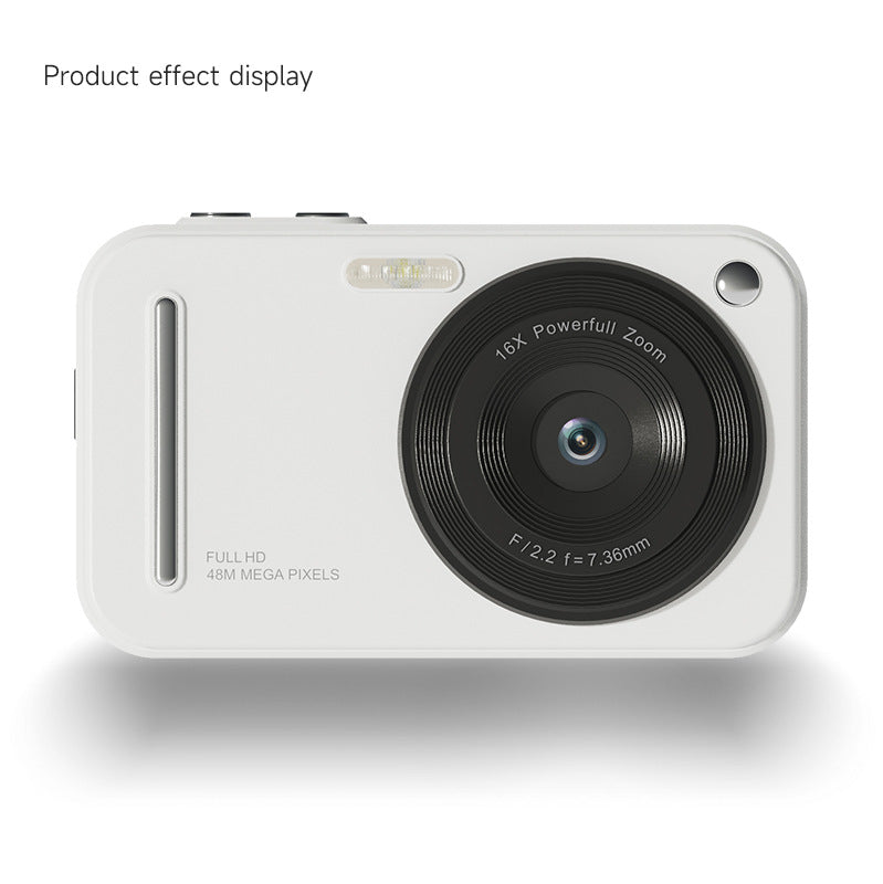 Digital Camera 48MP | 16x Zoom & Autofocus | Full HD Vlogging Camera | White