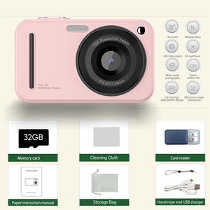 Digital Camera 48MP | 16x Zoom & Autofocus | Full HD Vlogging Camera | Pink