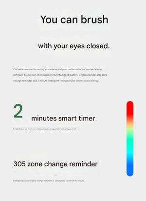 Electric Toothbrush with 3D Cleaning | Rotating Brush | 3 Modes | IPX7 Waterproof | Travel Case & 6 Heads | Green