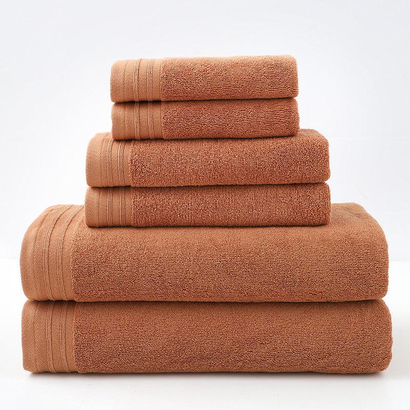 Luxury Combed Cotton Towel Set | Highly Absorbent & Durable | Bath, Hand & Face | Caramel