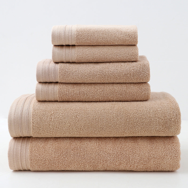 Luxury Combed Cotton Towel Set | Highly Absorbent & Durable | Bath, Hand & Face | Camel