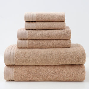 Luxury Combed Cotton Towel Set | Highly Absorbent & Durable | Bath, Hand & Face | Camel