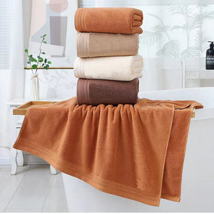 Luxury Combed Cotton Towel Set | Highly Absorbent & Durable | Bath, Hand & Face | Camel
