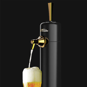 Beer Foam Maker & Dispenser | Ultrasonic Portable Tap | Cooling System for Cans & Bottles | Black