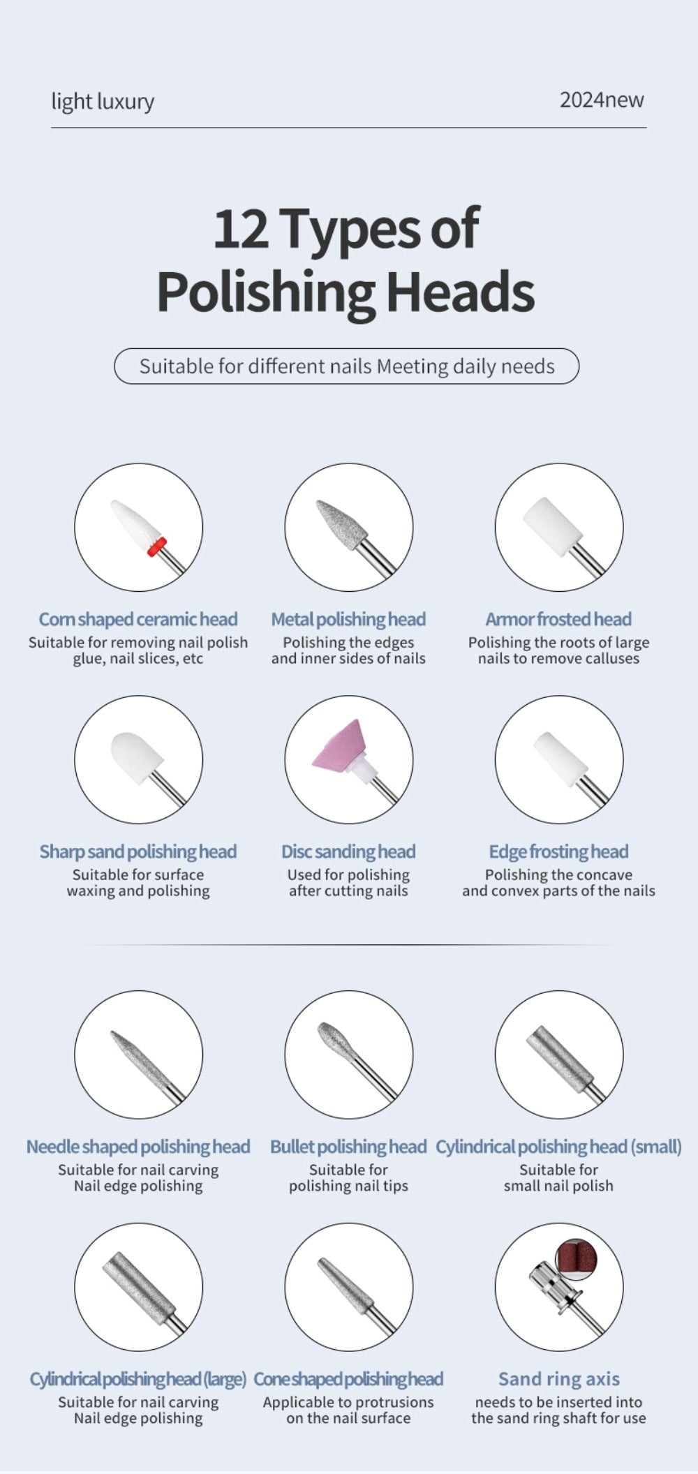 Electric Nail Drill Pen Kit | 3-Speed Rechargeable | Bidirectional Manicure & Pedicure Tool | Silver Grey