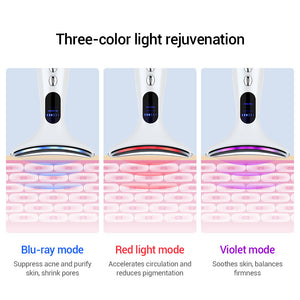 Neck & Face Beauty Device 4-in-1 | LED Light Therapy, EMS Lifting & Anti-Wrinkle Massager | Gradient Finish
